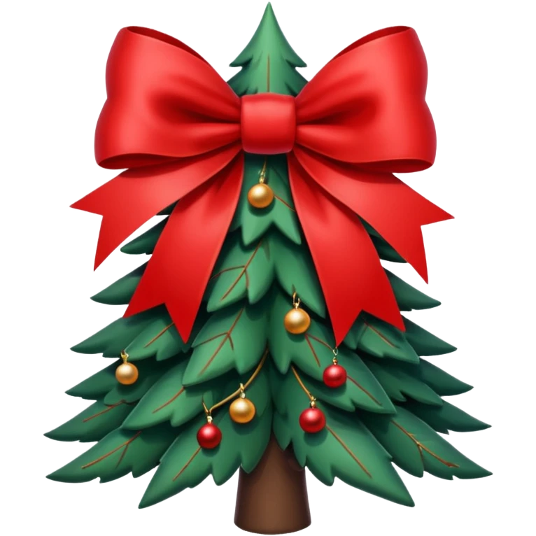 christmas frame with a big red bow in the top middle of the frame and a small christmass tree at the left bottom corner of the frame, giving christmas vibe emoji