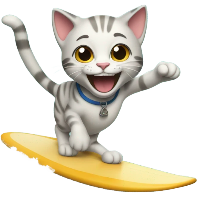 cat surfing emoji