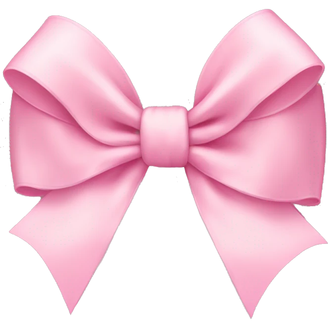 light pink bow emoji