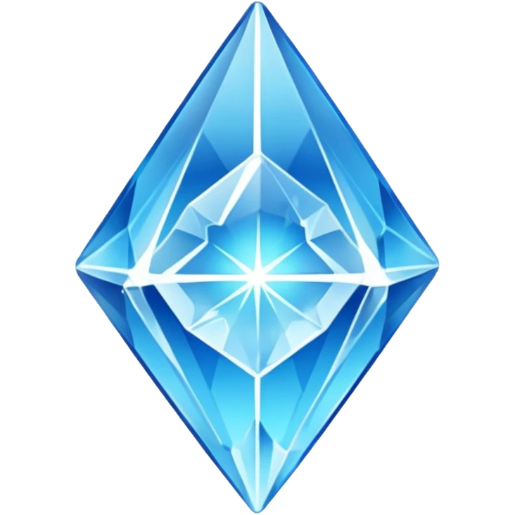 Blue Gem with an Ice Flake Inside emoji
