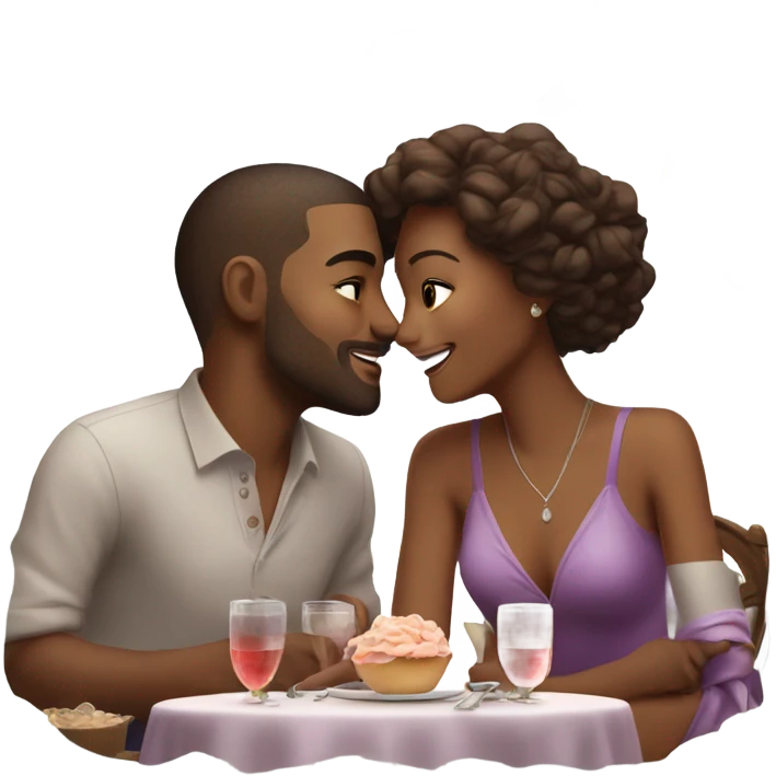 Romantic date for stunningly beautiful couple emoji