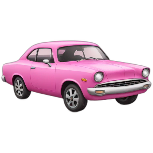 Pink  car emoji