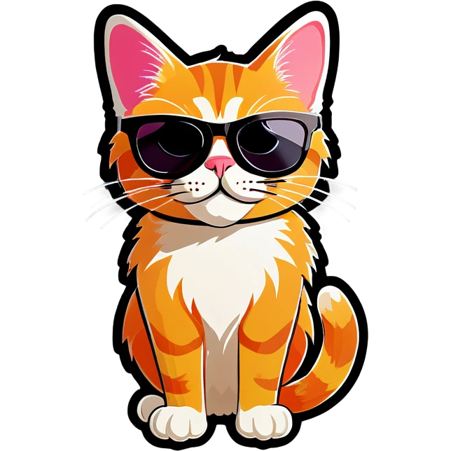 Cat with sunglasses emoji