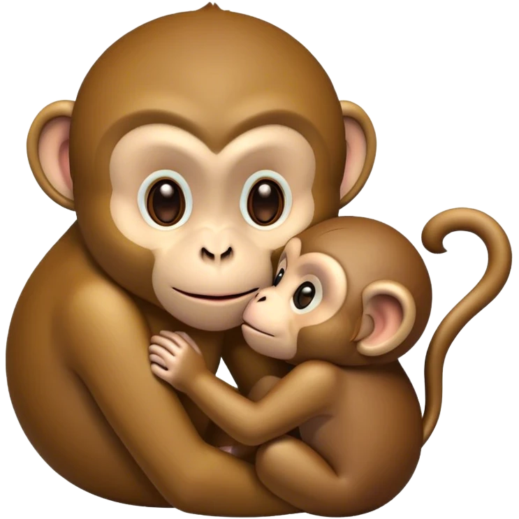 Monkey kissing monkey emoji