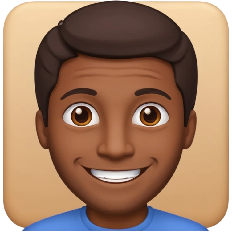 A brown man  happy emoji