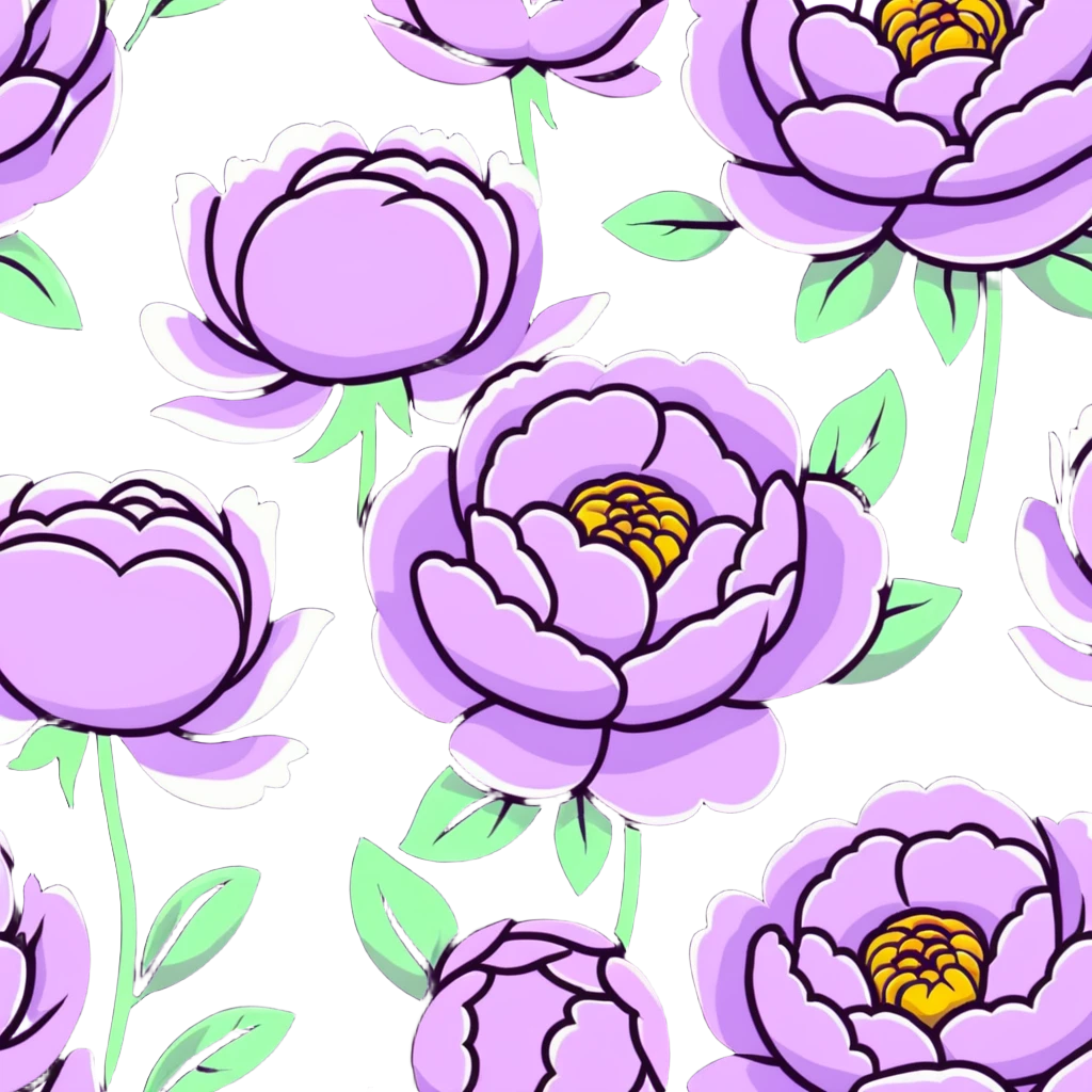 lilac pastel peonies emoji