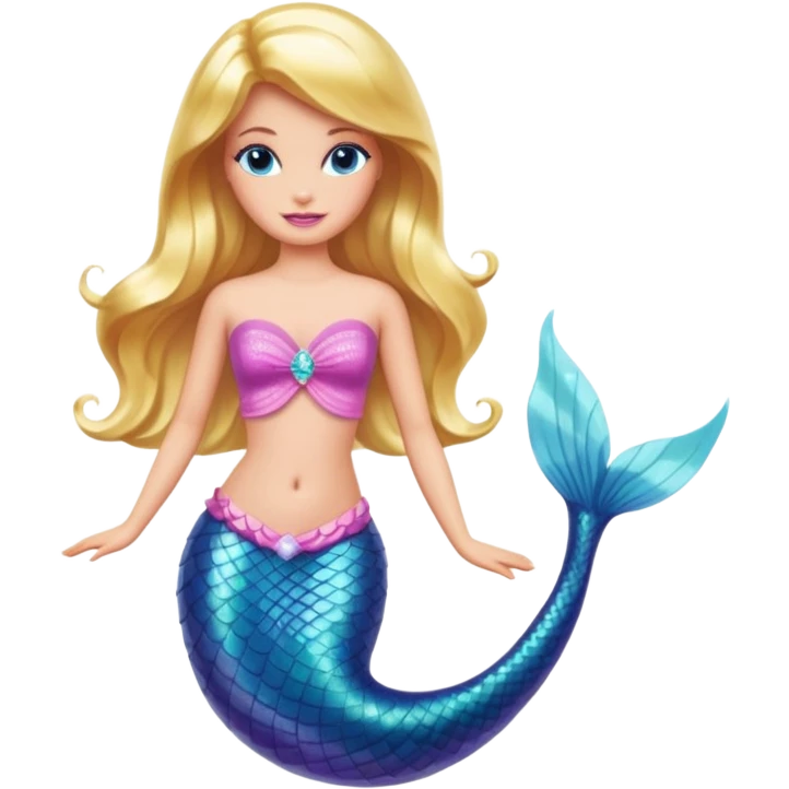 barbie in a mermaid tail emoji