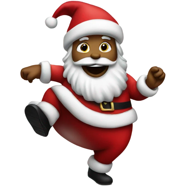 Santa dancing emoji