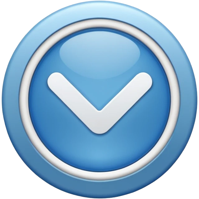 Blue tick with round circle  emoji