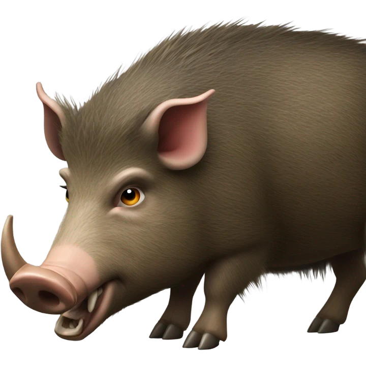 Wild boar hunting with tusk emoji