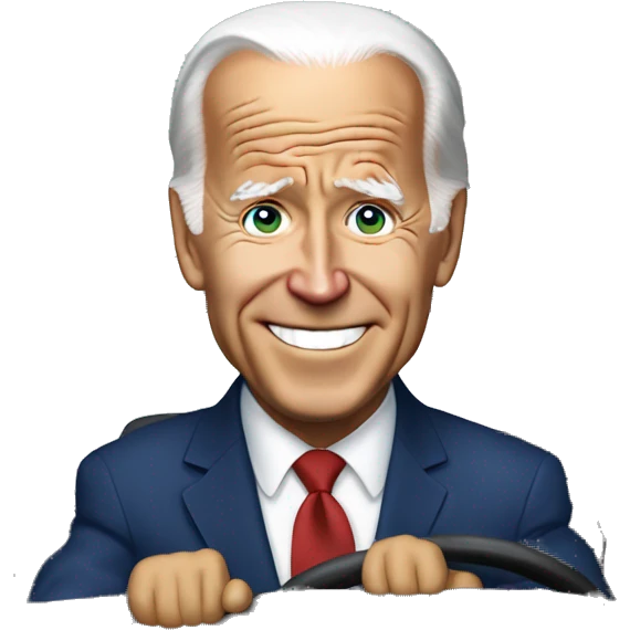 Joe Biden driveing a car emoji
