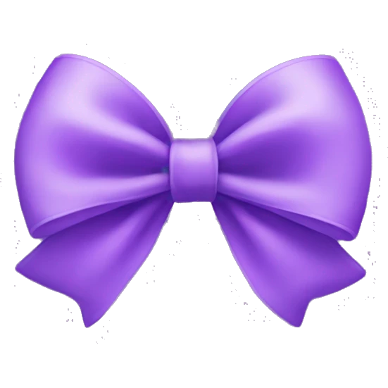 Purple bow emoji