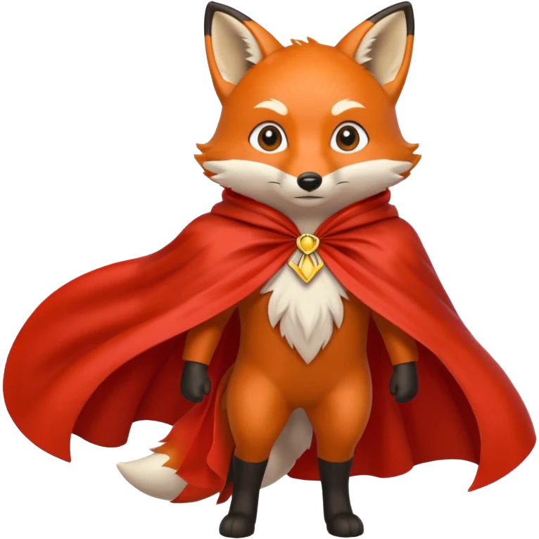Fox in a cape emoji