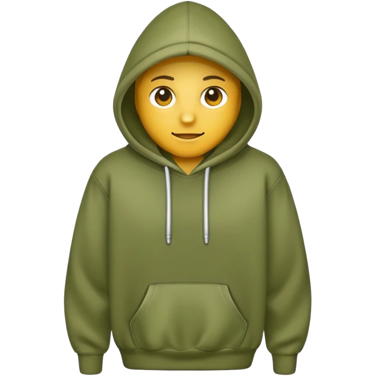 olive green hoodie emoji