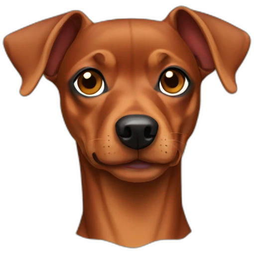 Pinscher marron emoji