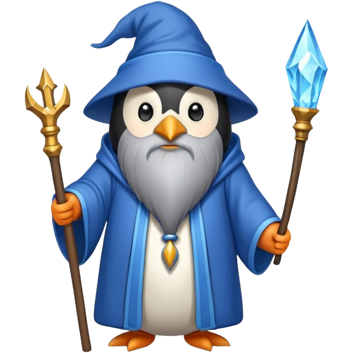 Penguin Wizard emoji