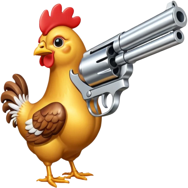 Chicken gun emoji