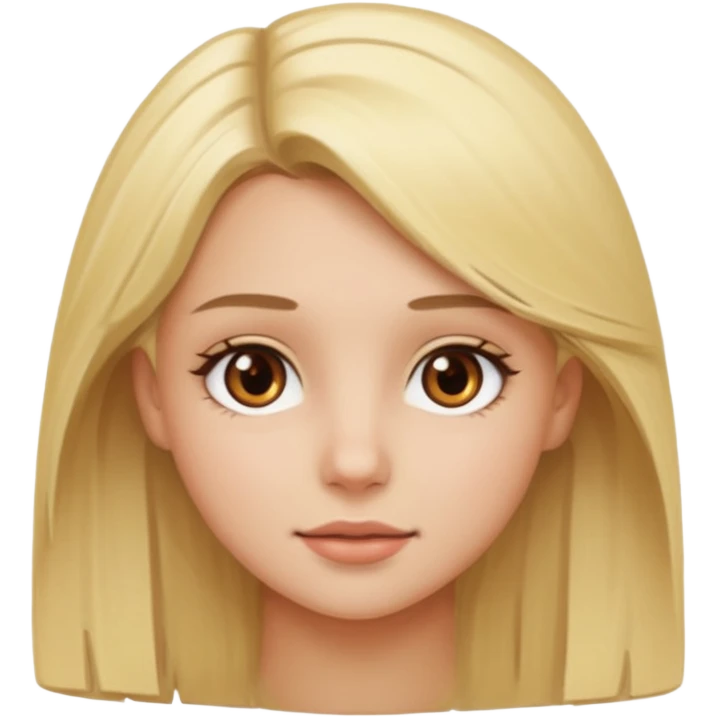 Garota loira, olhos castanhos emoji
