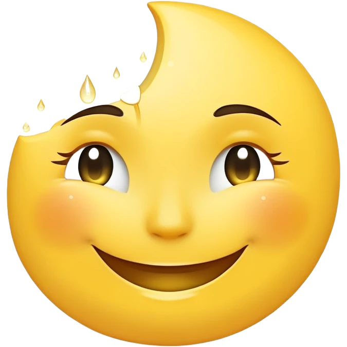 Crescent moon crying laughing emoji  emoji