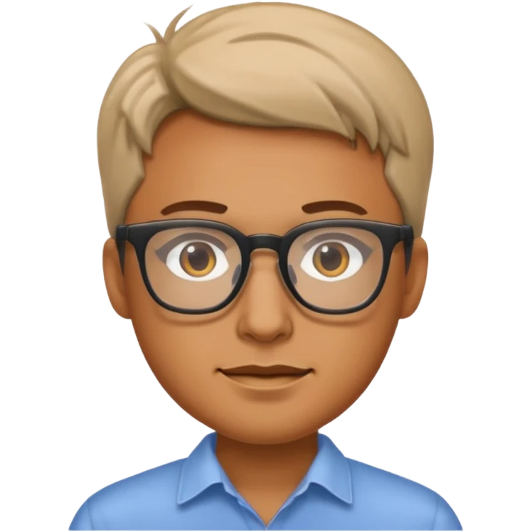 male model wearing glasses emoji
