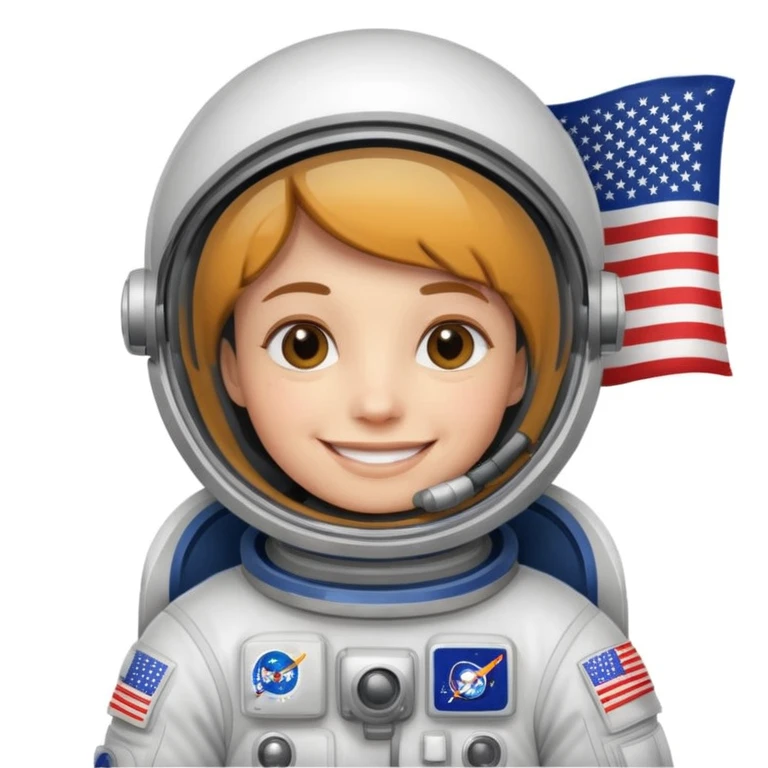 astronaut us flag emoji