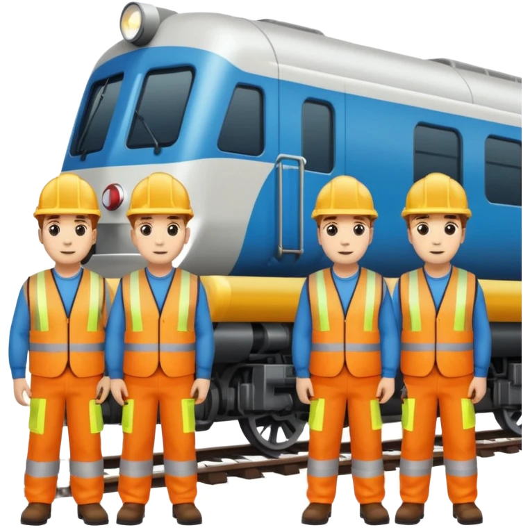group of railway engineers emoji
