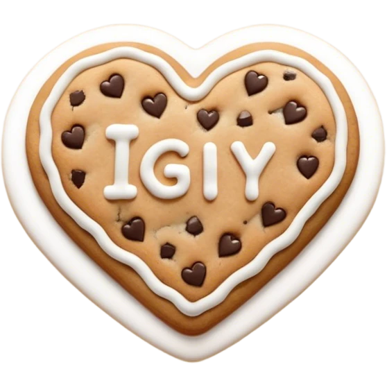 cookie heart with IGY6 written across emoji