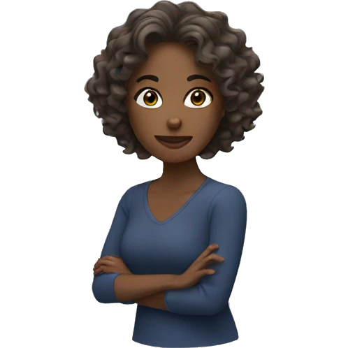 Woman with wavy hair emoji
