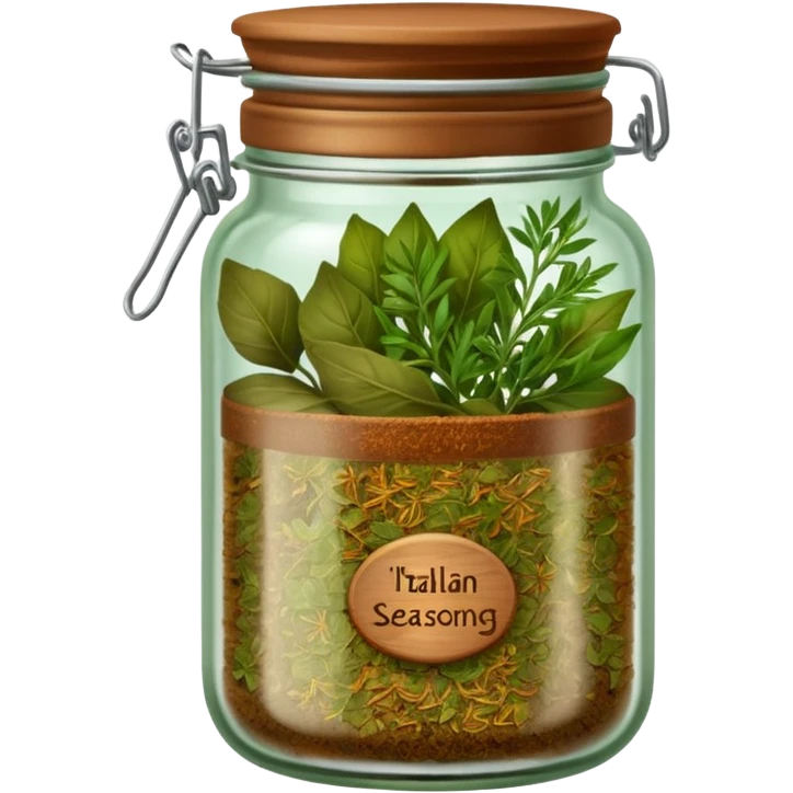 jar of Italian seasoning, simple, clear emoji