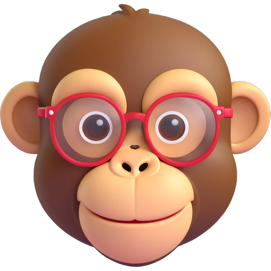 monkey face wearing glasses emoji