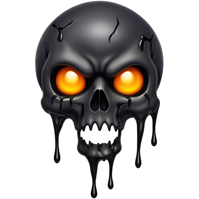 Demon skull melting emoji