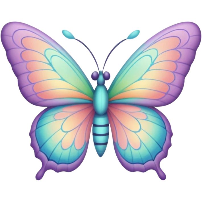 Ethereal butterfly crayon doodle emoji