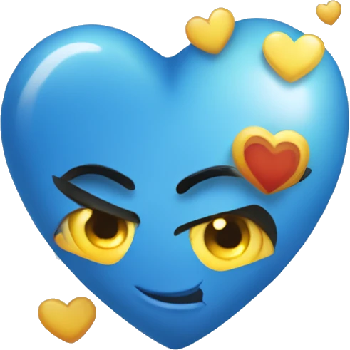 Corazón azul con vendas  emoji