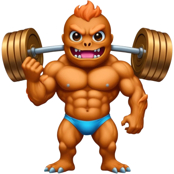 A monster that could destroy 1000 universe in 1 second and very buff full body emoji