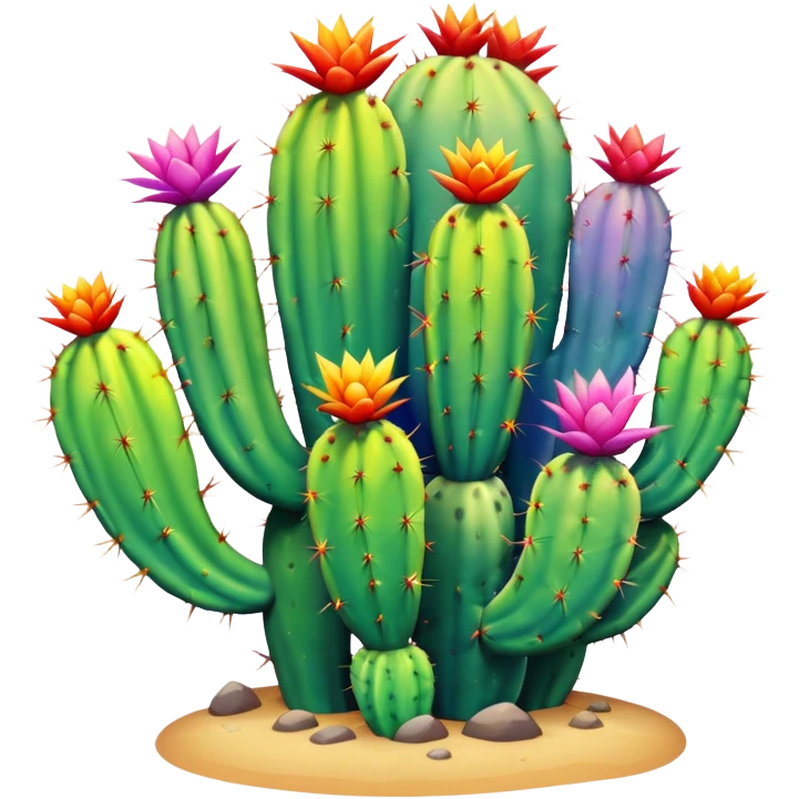 A rainbow cactus emoji
