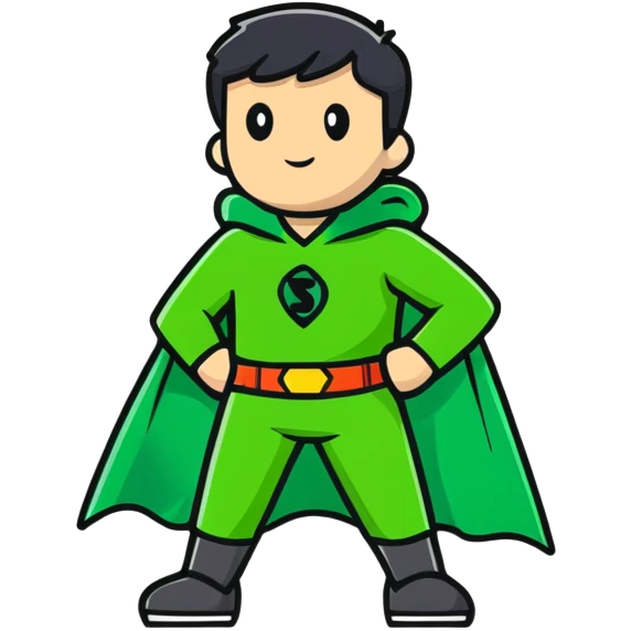 green sport cape emoji