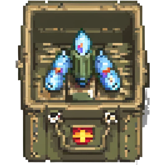 A military box filled with combat missiles emoji