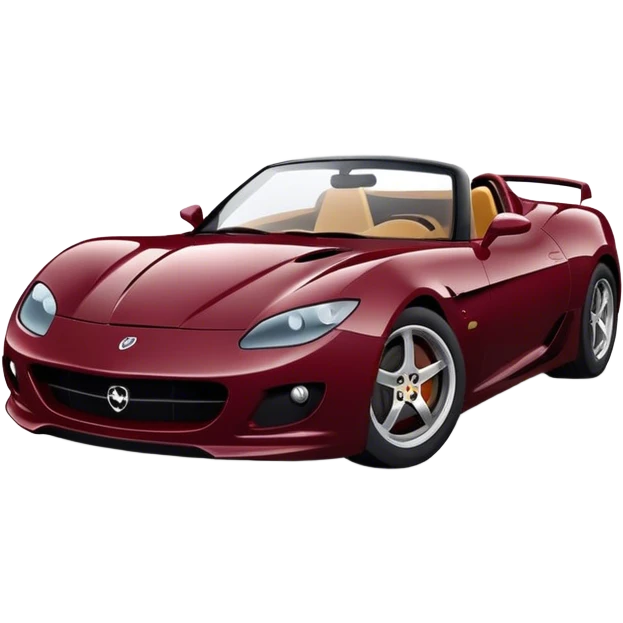 Maroon sports car emoji