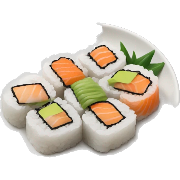 a full plate of susho emoji