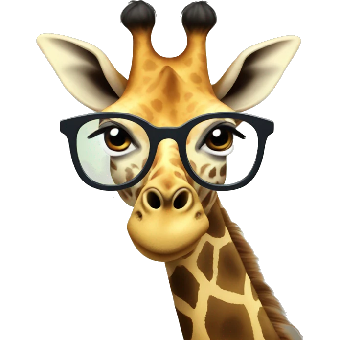 a giraffe with glasses  emoji