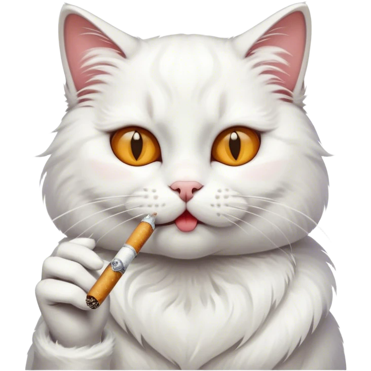 Cat is smoking emoji