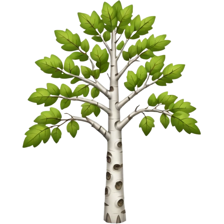 thin birch tree with many boughs emoji