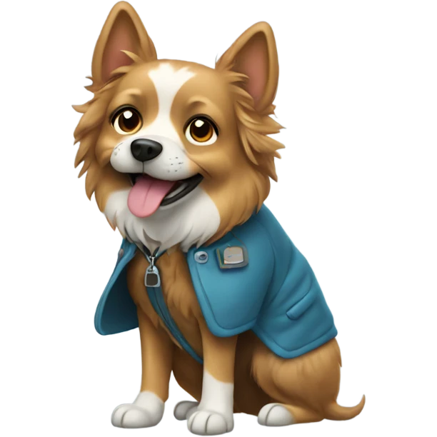 dog wearing a coat emoji