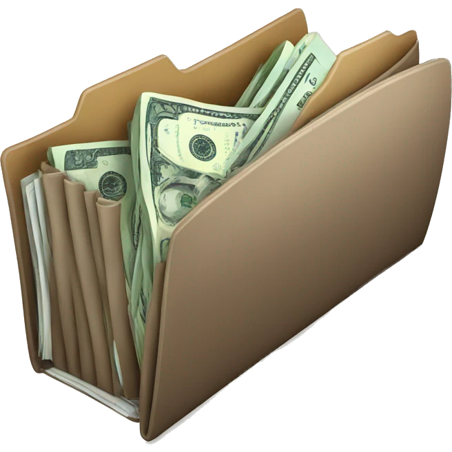 folder with money inside emoji
