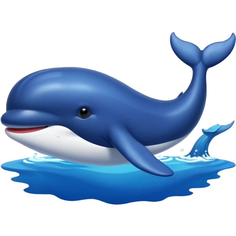 Whale relaxing  emoji