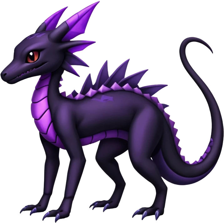 Shiny gothic Salazzle-Salandit-Umbreon-Fakémon-hybrid-creature (full body) 4 legs emoji