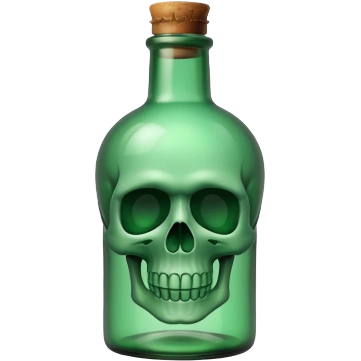 skull style green bottle emoji