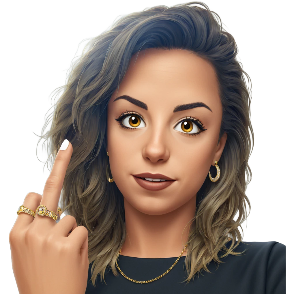 jewelry portrait with earrings emoji
