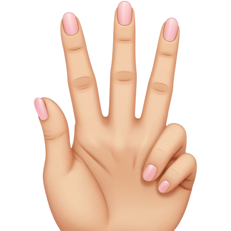 hand with index finger, middle finger and pinky finger rased ring finger and thumb connected emoji