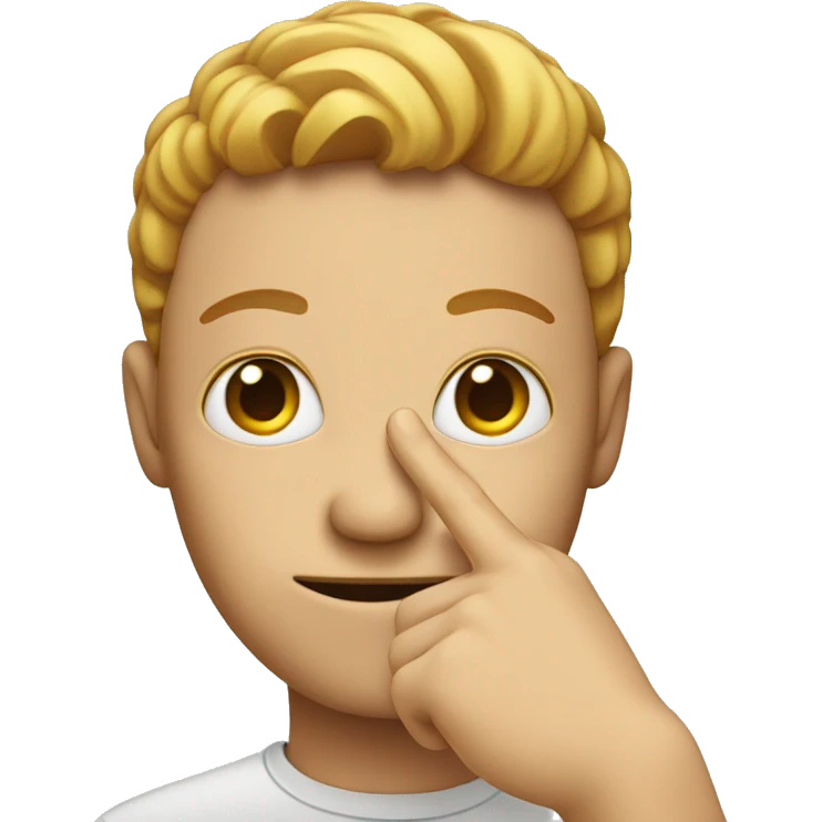 Face with Index finger near the head emoji